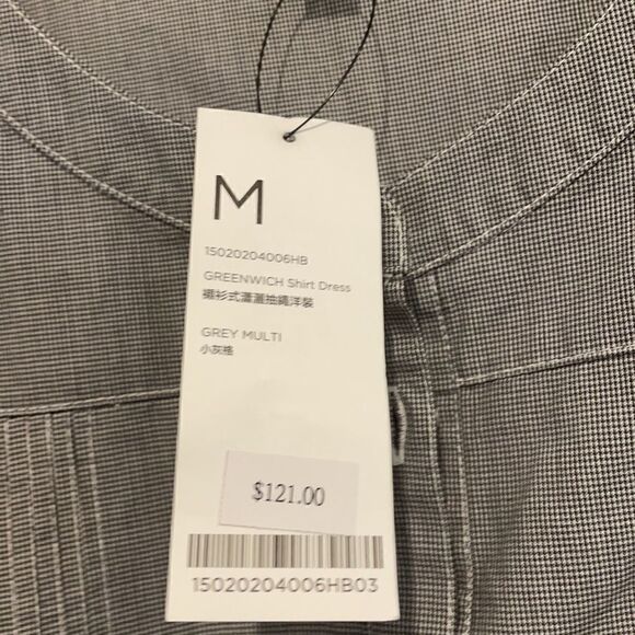 RUE58 GREY AND WHITE SHIRTDRESS. NEW - Picture 8 of 14